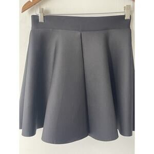 Windsor Womens Skater Mini Skirt Black Scuba Knit Ballet Core Cocktail Flirty